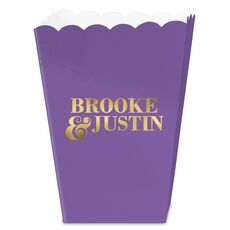 Ampersand Stacked Couple Mini Popcorn Boxes