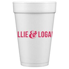 Large Ampersand Styrofoam Cups