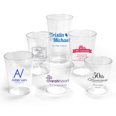Custom with Your 1-Color Artwork with Text we will Typeset Clear Plastic Cups