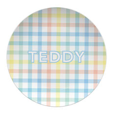 Blue Gingham Children's Plate