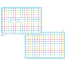Pink Gingham Laminated Placemat