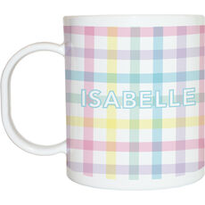 Pink Gingham Children's Mug