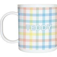 Blue Gingham Children's Mug