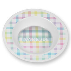 Pink Gingham Children's Bowl
