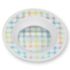 Blue Gingham Children's Bowl
