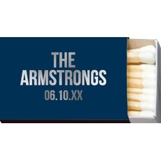 Bold Last Name 20-Strike Matchboxes