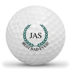 Best Dad Laurel Wreath Golf Balls