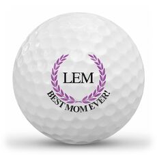 Best Mom Laurel Wreath Golf Balls