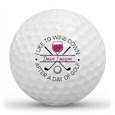 Wine Down Golf Balls