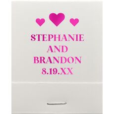 Trio of Hearts 20-Strike Matchbooks