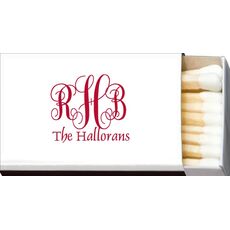 Script Monogram 20-Strike Matchboxes
