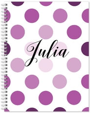 Polka Dot Spiral Notebook
