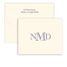 Elegant Single Initial Monogram Folded Note Cards – Meredith