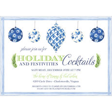 Blue Ornaments Invitations