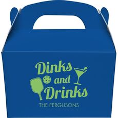 Fun Dinks and Drinks Gable Favor Boxes