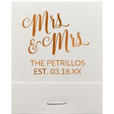 Mrs. and Mrs. 20-Strike Matchbooks