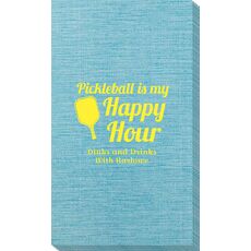 Pickleball Is My Happy Hour Bamboo Luxe Guest Towels