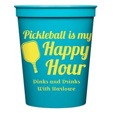 Pickleball Is My Happy Hour Stadium Cups