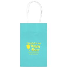 Pickleball Is My Happy Hour Medium Twisted Handled Bags