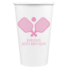Pickleball Paddles Paper Coffee Cups