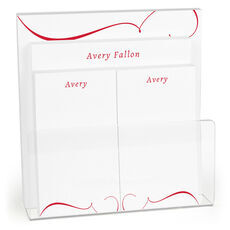 Personalized Memo Pad Set & Acrylic Holder - with Monogram