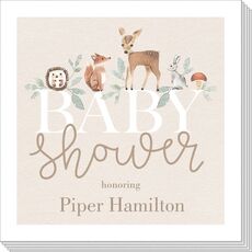 Forest Animals Baby Shower Napkins