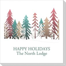 Winter Holiday Forest Napkins