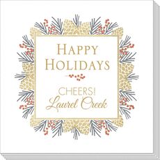 Seasonal Happy Holidays Napkins
