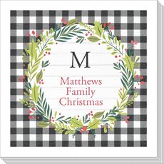 Gingham Wreath Napkins