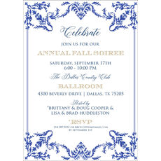 Blue Design Invitations