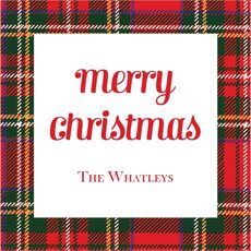 Holiday Plaid Enclosure Cards
