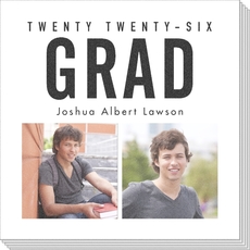 Proud Graduation Photo Beverage Napkins