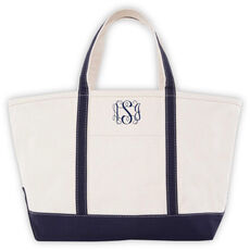 Personalized Navy Large Classic Tote