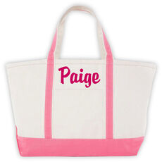 Personalized Coral Large Classic Tote