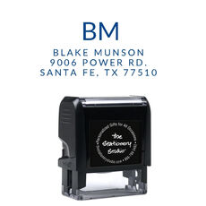 Epic Initials Address Rectangular Self Inking Stamp