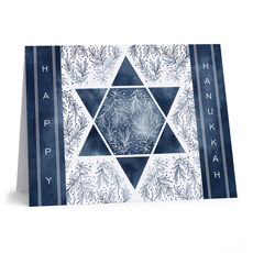 Happy Hanukkah Star Holiday Cards