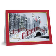 Patriotic Bridge Folded Holiday Cards