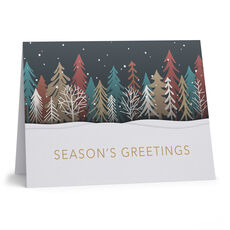 Wintery Forest Sky Holiday Cards