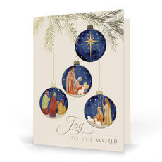 Scenic Globes Folded Holiday Cards