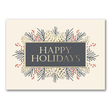 Ornamental Pine Cones Folded Holiday Cards