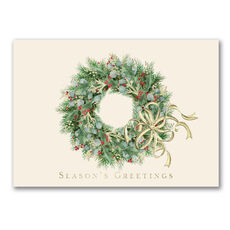 Seasons Wreath Folded Holiday Cards