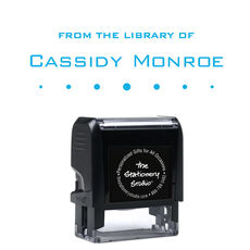 Row of Dots Rectangular Self-Inking Book Stamper