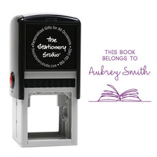 Open Book Self-Inking Book Stamp