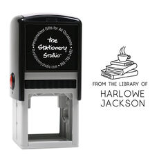Stack of Books Self-Inking Book Stamp