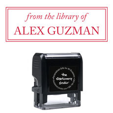 Guzman Rectangular Self-Inking Book Stamp