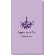 Feathered Mask Linen Like Guest Towels