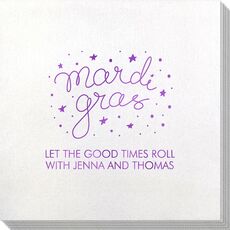 Mardi Gras Stars Bamboo Luxe Napkins