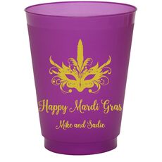 Feathered Mask Colored Shatterproof Cups
