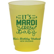 It's Mardi Gras Baby Colored Shatterproof Cups