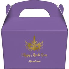 Feathered Mask Gable Favor Boxes